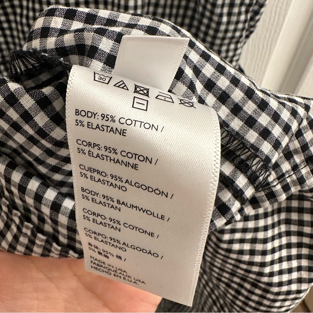 Urban Renewal Black and White Gingham Mini Dress - Picture 4 of 5